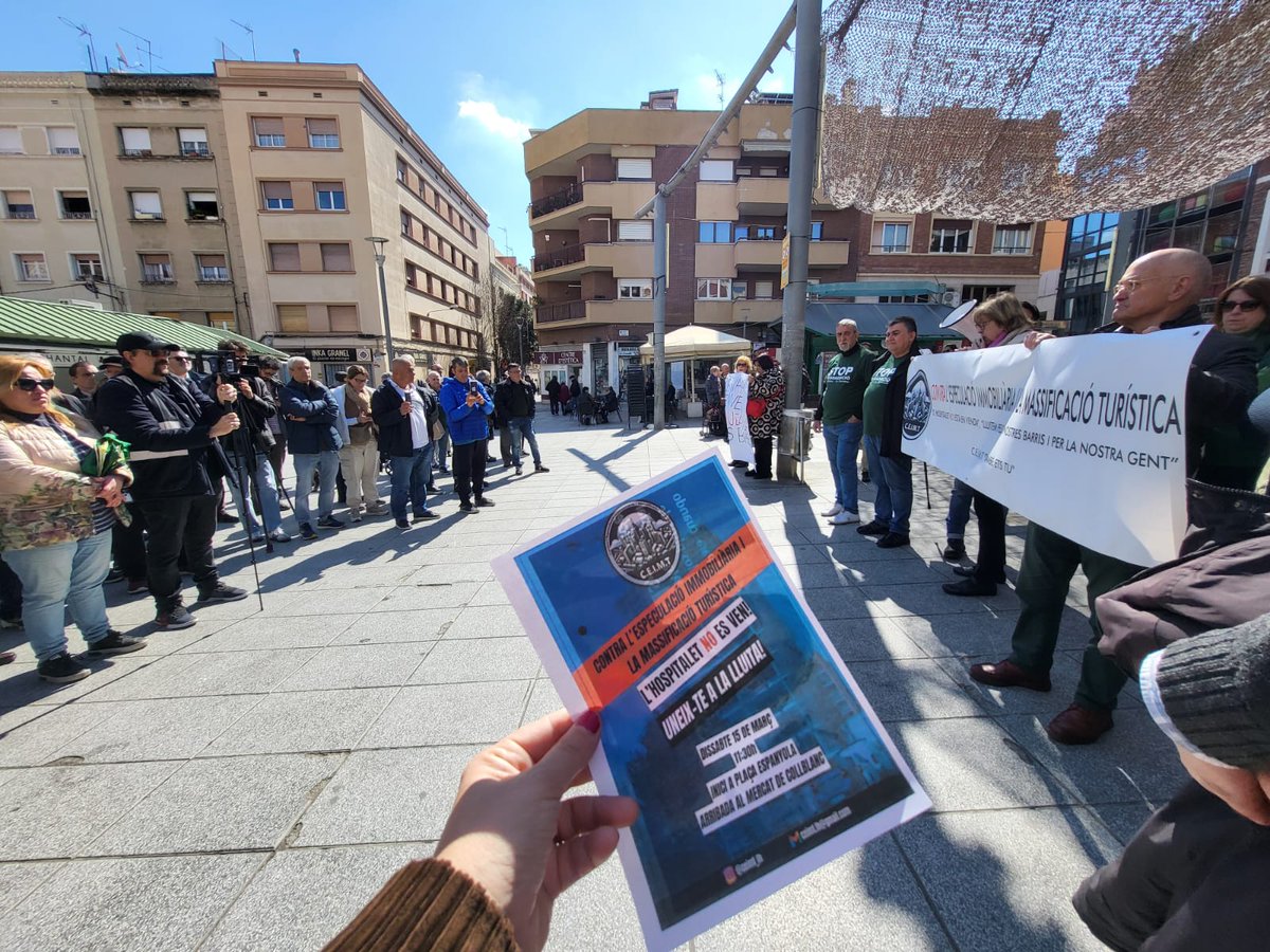 Jaume Graells (@jaumegraells) on Twitter photo Hem sortit al carrer amb la Plataforma contra l'Especulació Immobiliària, la Massificació Turística a #LHospitalet <a href="/ceimtlh/">CEIMTLH</a>
Davant la inacció de <a href="/LHAjuntament/">Ajuntament de L'Hospitalet</a> cal prendre consciència de la situació, i posar en marxa polítiques efectives tal com des d'ERC+EUiA venim reclamant Hem sortit al carrer amb la Plataforma contra l'Especulació Immobiliària, la Massificació Turística a #LHospitalet <a href="/ceimtlh/">CEIMTLH</a>
Davant la inacció de <a href="/LHAjuntament/">Ajuntament de L'Hospitalet</a> cal prendre consciència de la situació, i posar en marxa polítiques efectives tal com des d'ERC+EUiA venim reclamant