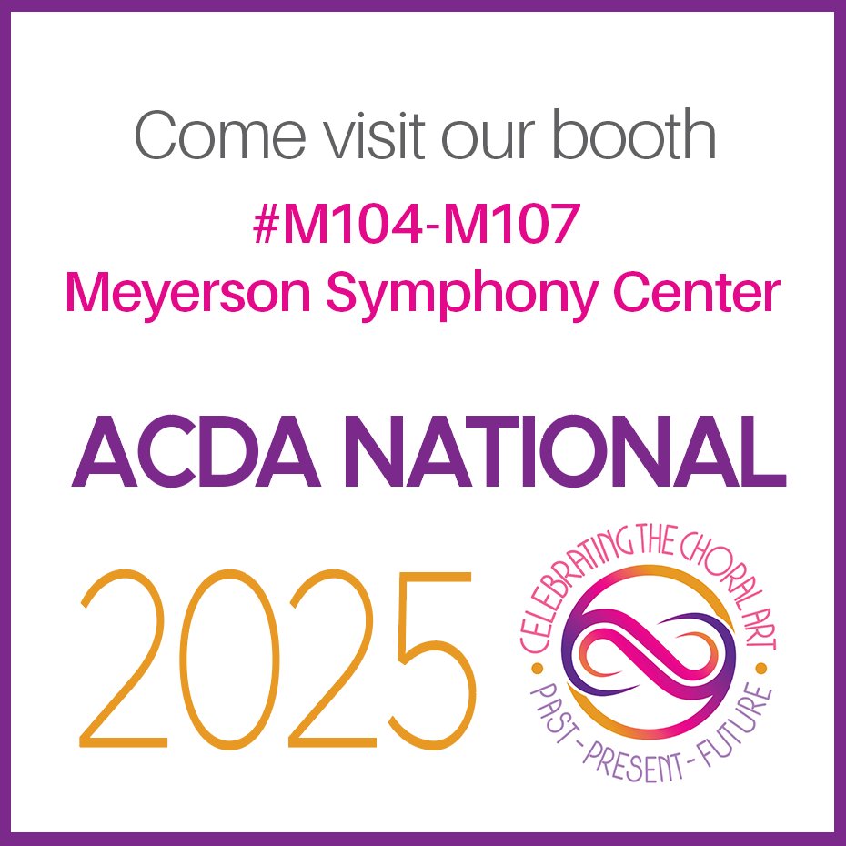 ECSPublishing's tweet photo. Excited for #ACDA2025? 
Visit our booth to explore stunning choral music and meet incredible composers!
Plus, don’t miss our three reading sessions! #choralmusic #ACDA https://t.co/r1WFwWxMrg