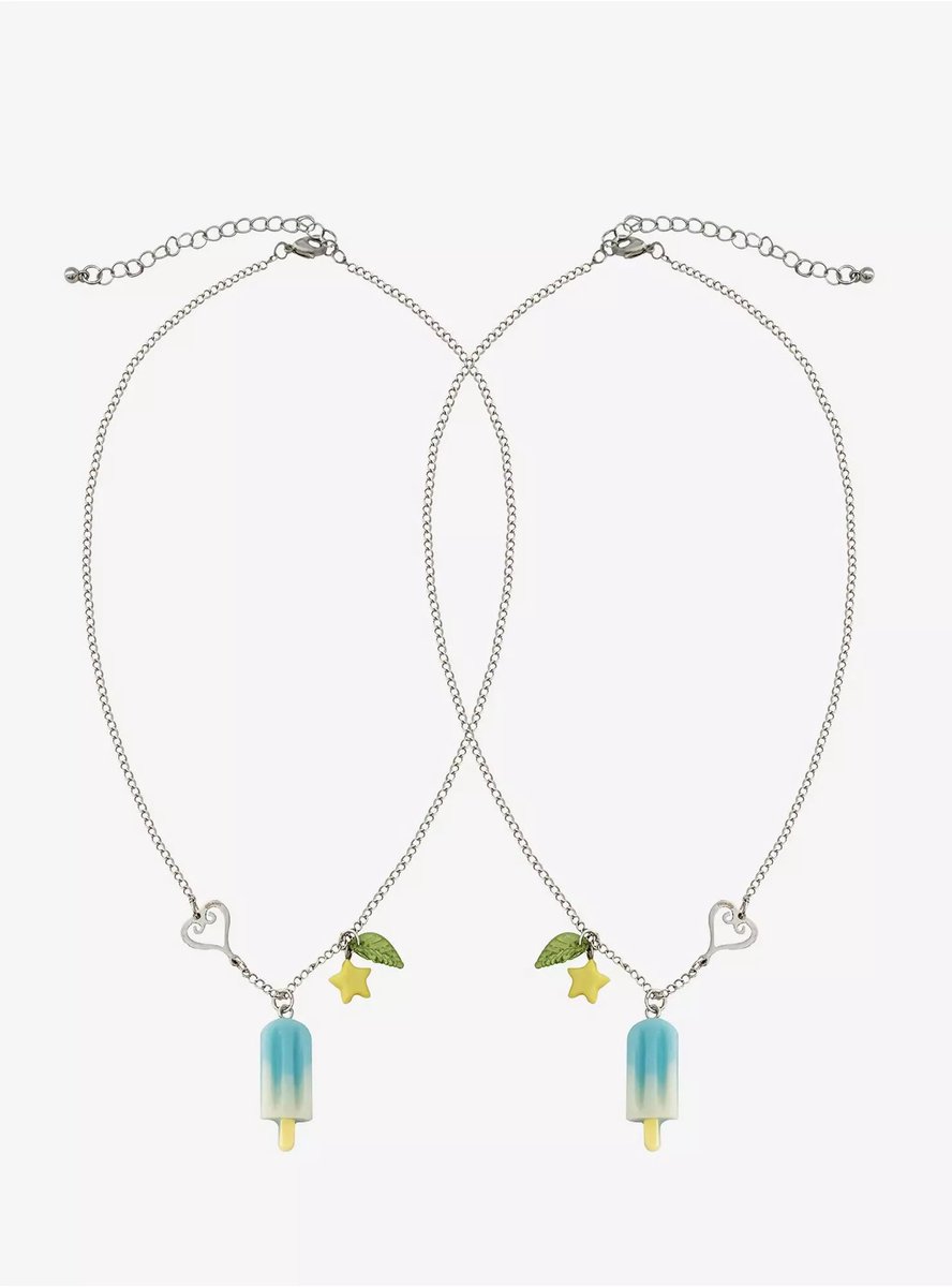 .<a href="/HotTopic/">Hot Topic</a> has added the KINGDOM HEARTS Sea Salt Ice Cream Best Friend Necklace Set from Her Universe! #kingdomhearts #キングダムハーツ #KHMerch #_KH

Link: hottopic.com/product/her-un…