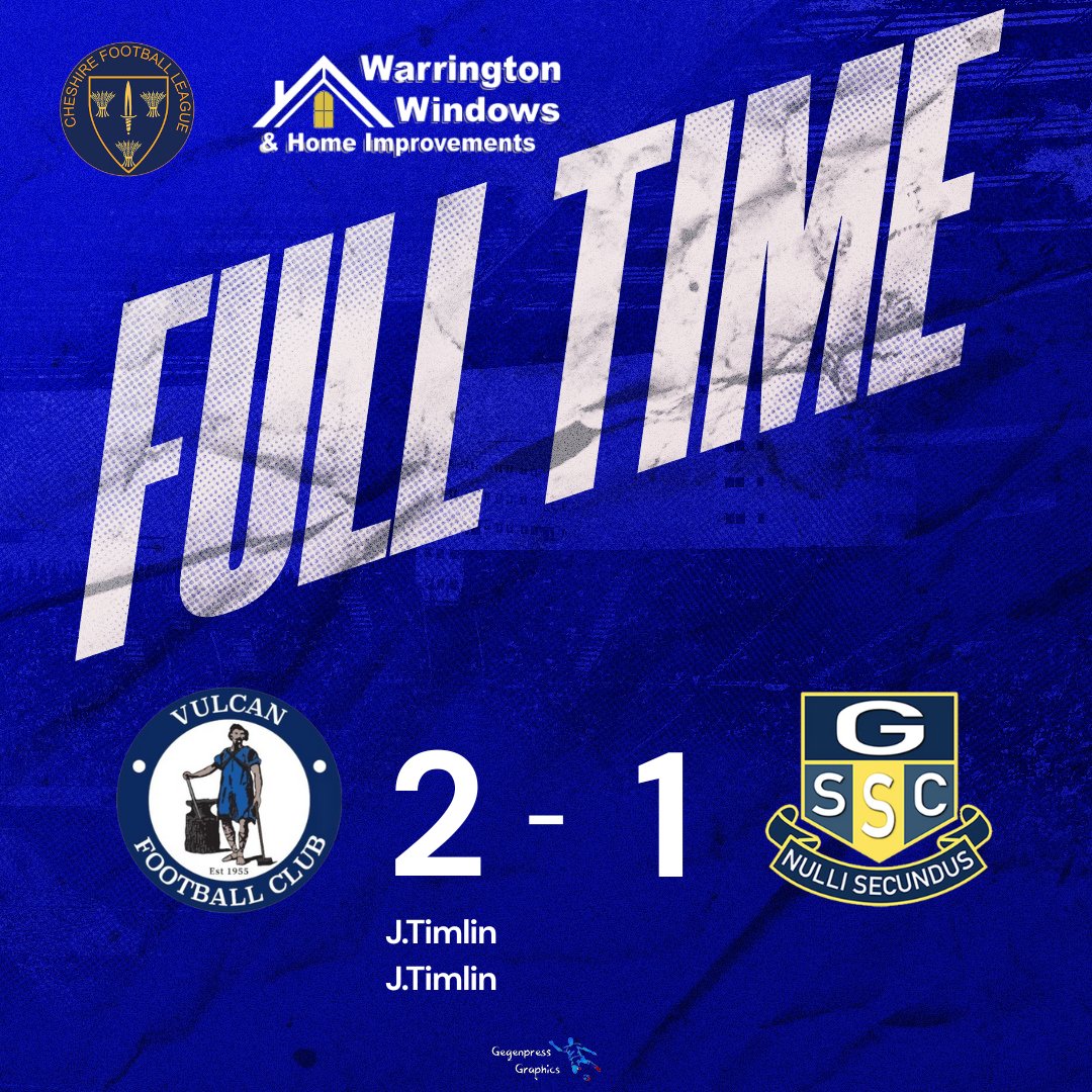 Today's results:

Garswood United 1-0 Vulcan

We played very well, felt as though we were unlucky not to get at least a point, against a very good team.

Vulcan Res 2-1 Golborne Res
Goals:
<a href="/JamieTimlin/">Jamie Timlin</a> X2

Reserves come from behind to win 2-1 and move up to 3rd, well done to all!