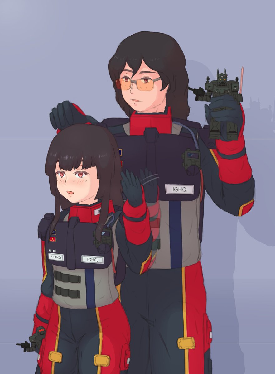 korehide's tweet image. FIRST LOOK: Crown Prince Takayoshi of Tenzan and Lady Akano Naka of the Akano clan in Imperial Guard pilot suits