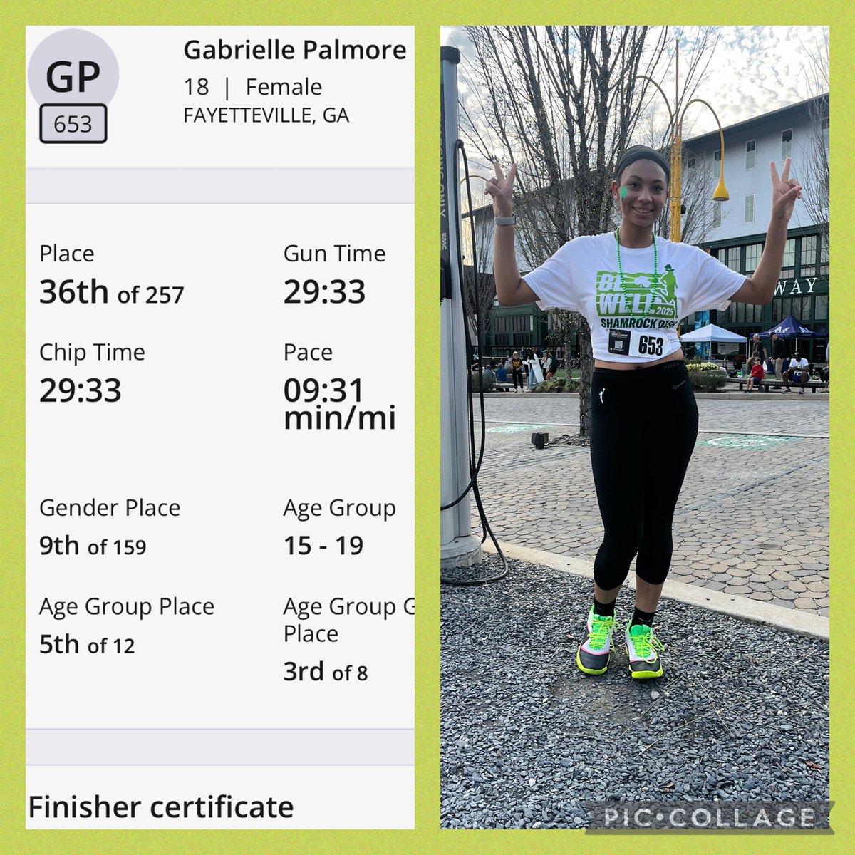 1st 5K Race! 🏃🏽‍♀️‍➡️💯🦾 places 36th out of 257 runners. Had fun!