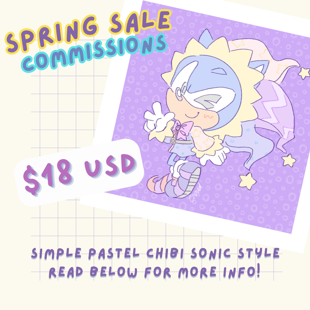 infinitechao's tweet photo. hey everyone it's been awhile! i got unexpected bills so I'm opening up commissions, $18usd - Simple Pastel Chibi Sonic Style: 5 slots available for now
PLEASE READ BEFORE COMMISSIONING ME!
Must Read Terms and Conditions:
https://t.co/ANTJC9IvXv 

#SonicTheHedgehog  #sonic https://t.co/GZ1aWE300V