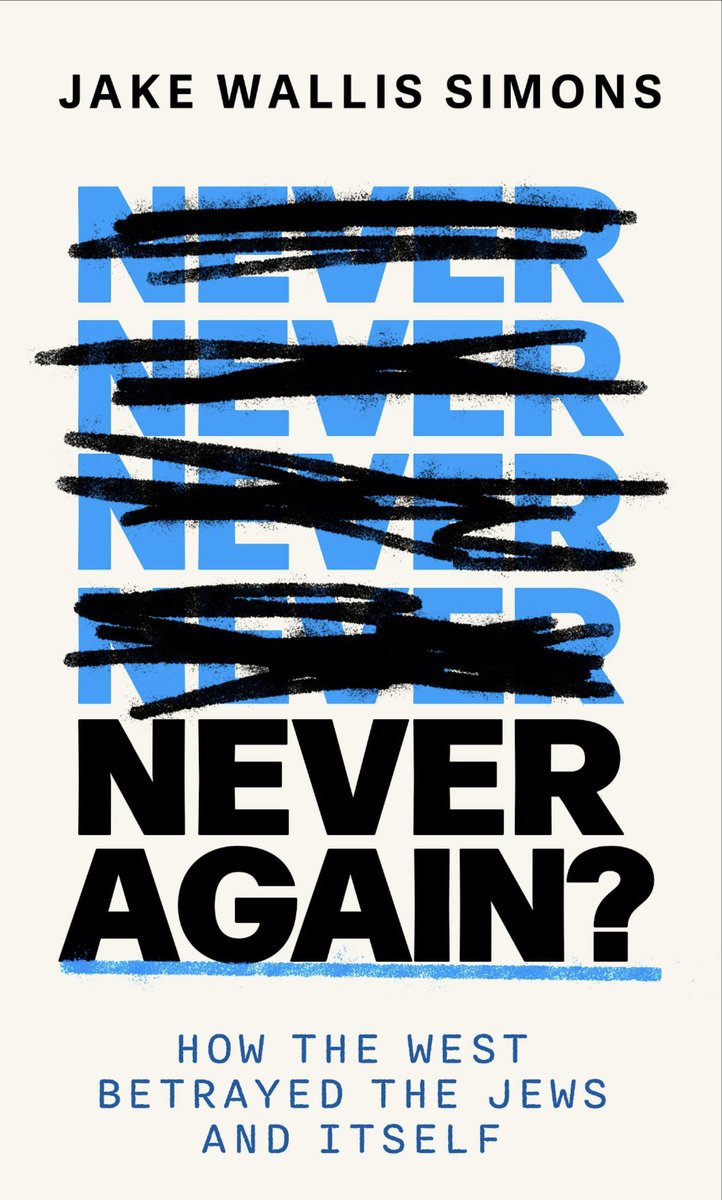 JakeWSimons's tweet image. 🥁 🥁 🥁 Here it is! The shiny cover of my upcoming book, _Never Again? How The West Betrayed The Jews And Itself_ has dropped! You can order it on Amazon (link below).
Now I’ve just got to finish writing the bloody thing… 😱
Here’s the juice:
“When seen through Jewish eyes,…