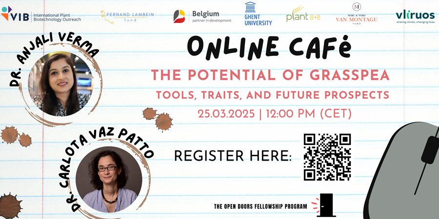 Join us at the online café talking about the potential of grass pea. With Dr. Anjali vers and Prof. Carlotta vaz patto <a href="/grasspeanet/">Grasspea</a> <a href="/CropTrust/">The Crop Trust</a> #lambeinfund
