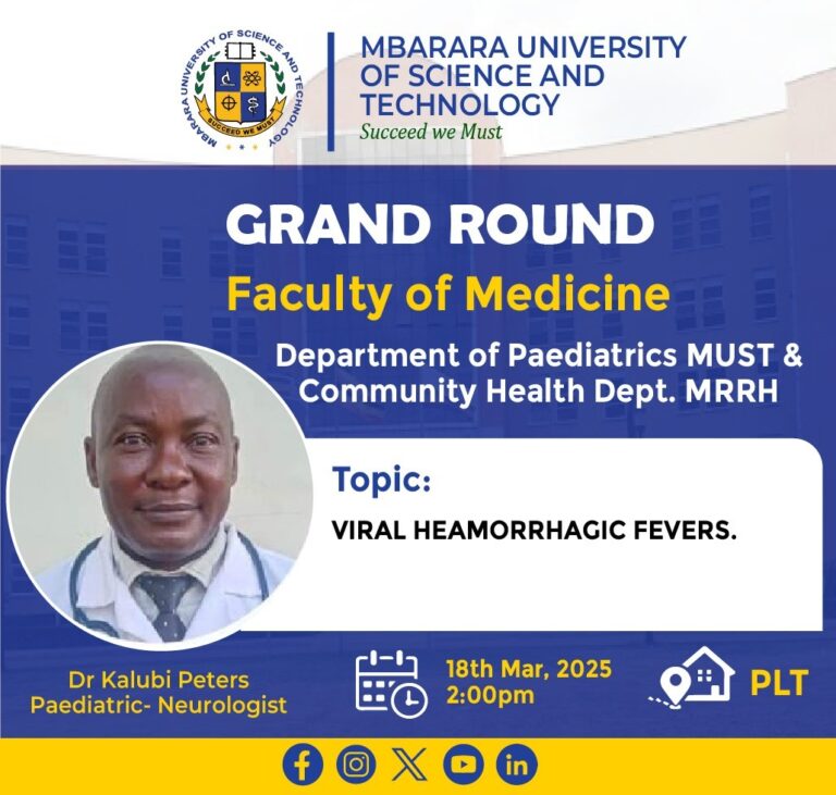 MUST FACULTY OF MEDICINE (@mustmedfaculty) on Twitter photo Viral Hemorrhagic Fevers (VHFs)- Grand Round. Follow the link for details: must.ac.ug/event/viral-he…
<a href="/MbararaUST/">Mbarara University</a>
<a href="/MustMedFaculty/">MUST FACULTY OF MEDICINE</a>
<a href="/joseph_ngonzi/">JOSEPH NGONZI</a>
<a href="/JTusiimire/">Jonans Tusiimire</a> Viral Hemorrhagic Fevers (VHFs)- Grand Round. Follow the link for details: must.ac.ug/event/viral-he…
<a href="/MbararaUST/">Mbarara University</a>
<a href="/MustMedFaculty/">MUST FACULTY OF MEDICINE</a>
<a href="/joseph_ngonzi/">JOSEPH NGONZI</a>
<a href="/JTusiimire/">Jonans Tusiimire</a>