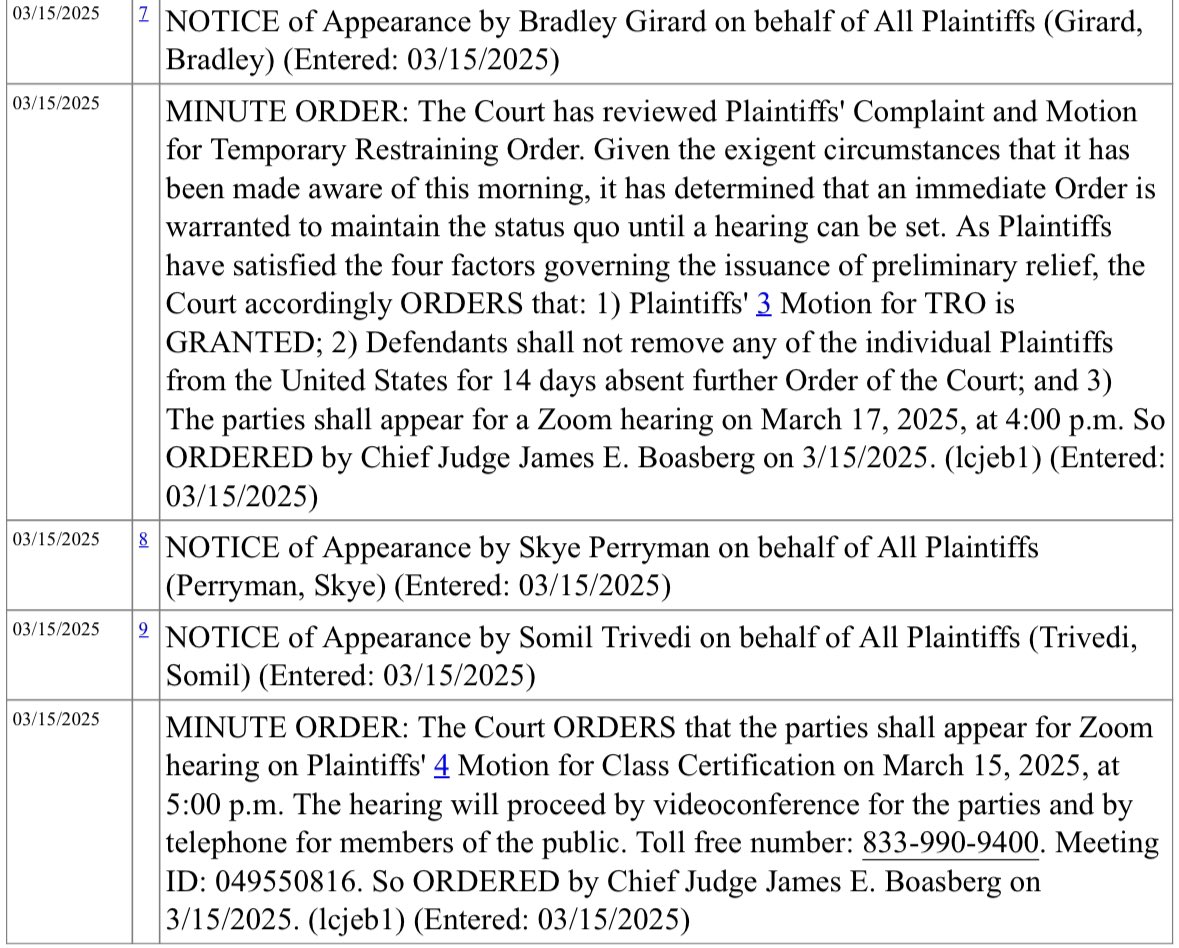 kylenabecker's tweet photo. JUST IN: Another activist judge has ruled that he is the actual President of the United States and not Donald Trump.

Chief U.S. District Judge James E. Boasberg has blocked Trump's plan to deport criminal illegal aliens under the Alien Enemies Act. This judicial activism poses a direct threat to national security and the lives of Americans.

The White House on Saturday announced that it was deporting criminal aliens belonging to the Venezuelan gang Tren de Aragua.

"Tren de Aragua (TdA) is a designated Foreign Terrorist Organization with thousands of members, many of whom have unlawfully infiltrated the United States and are conducting irregular warfare and undertaking hostile actions against the United States. TdA operates in conjunction with Cártel de los Soles, the Nicolas Maduro regime-sponsored, narco-terrorism enterprise based in Venezuela, and commits brutal crimes, including murders, kidnappings, extortions, and human, drug, and weapons trafficking."

"TdA has engaged in and continues to engage in mass illegal migration to the United States to further its objectives of harming United States citizens, undermining public safety, and supporting the Maduro regime’s goal of destabilizing democratic nations in the Americas, including the United States."

A judge just stopped Trump from deporting these murderers, drug dealers, and human traffickers. 

This radical lawfare is not only out-of-control, it is going to get Americans k*lled.