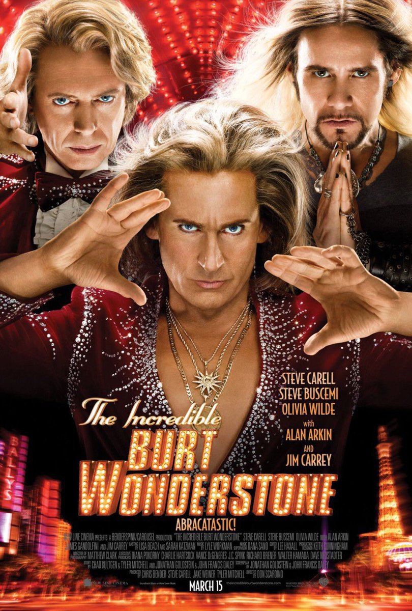 FilmNewsNos's tweet photo. 🎬MOVIE HISTORY: 12 years ago today, March 15, 2013, the movie ‘The Incredible Burt Wonderstone’ opened in theaters!

#SteveCarell #SteveBuscemi #JimCarrey #OliviaWilde #AlanArkin #JamesGandolfini #MasonCook #LukeVanek #JayMohr #GillianJacobs #BradGarrett #DonScardino https://t.co/EQzKeHCo5d