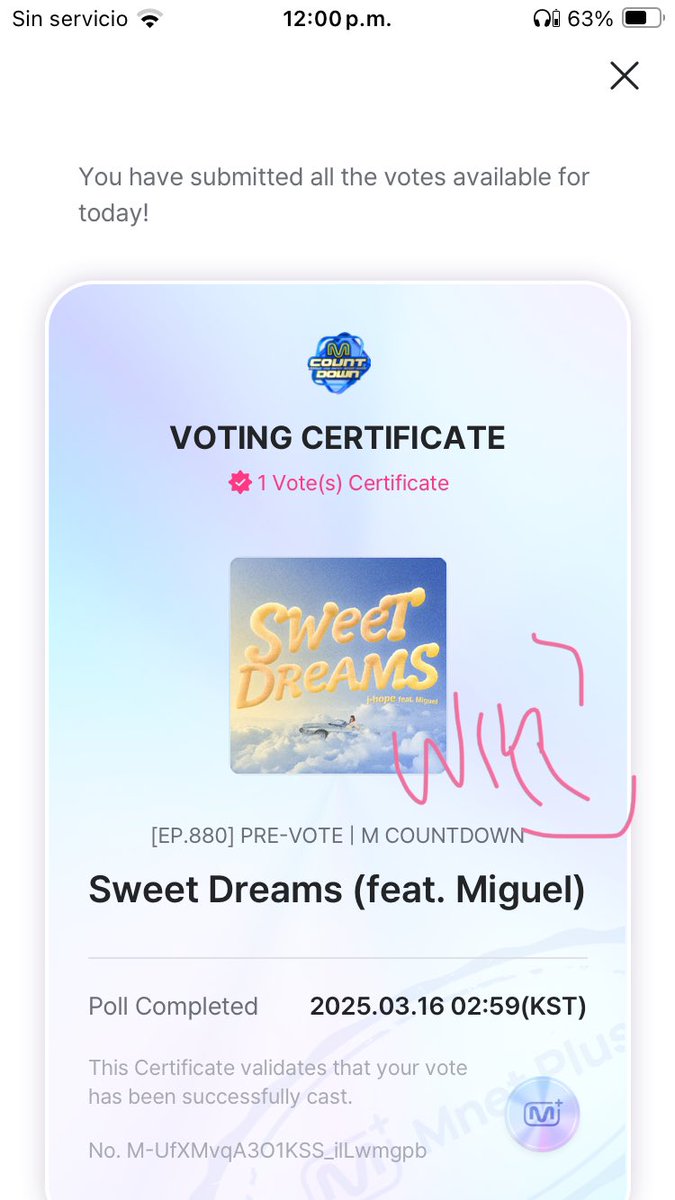 wingustwi's tweet photo. @sugadboy Listo mis votos 🏃‍♂️

SWEET DREAMS BY J-HOPE
#jhope_SweetDreams https://t.co/wWCPdbLSxg