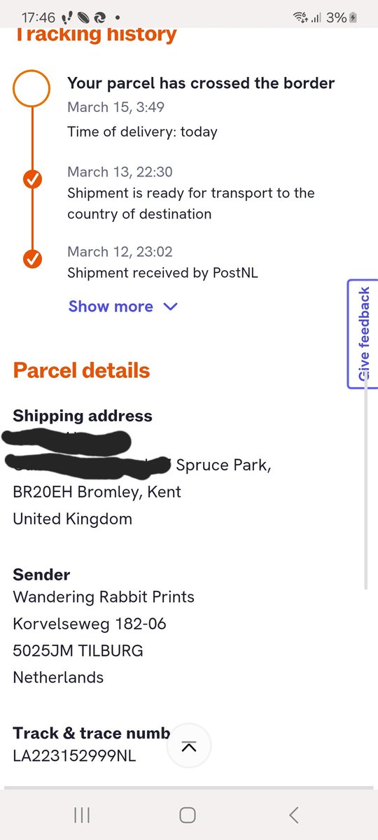 AbreyAlison's tweet photo. @PostNL is my parcel due today? https://t.co/yYs9DvCOyb