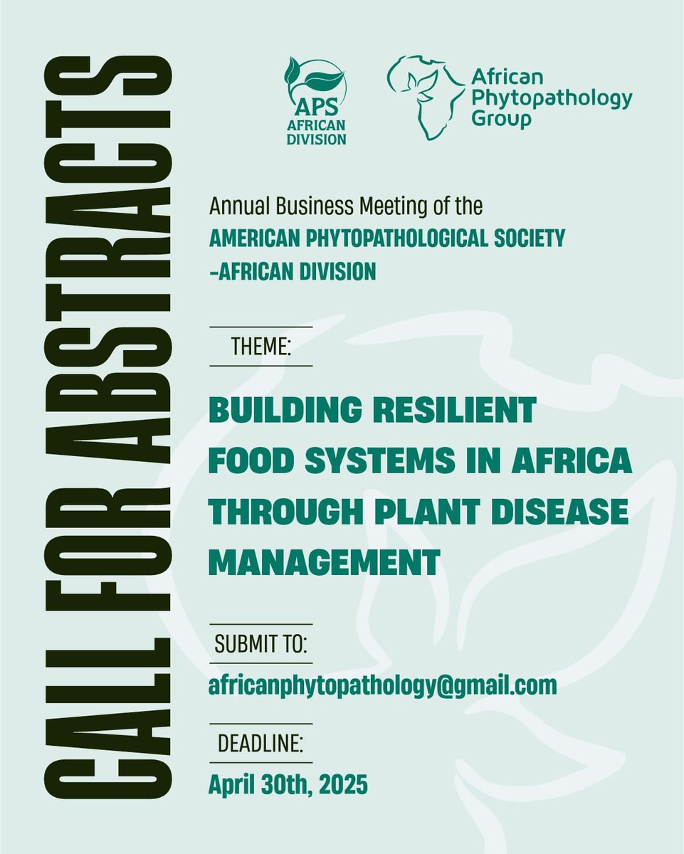 We are delighted to announce that early bird abstracts submission for our annual business meeting scheduled for August 20th, 2025 is NOW OPEN.
Details about the submission guidelines and process can be found here 👇🏽
forms.gle/xmuitBnbyaEV1L…