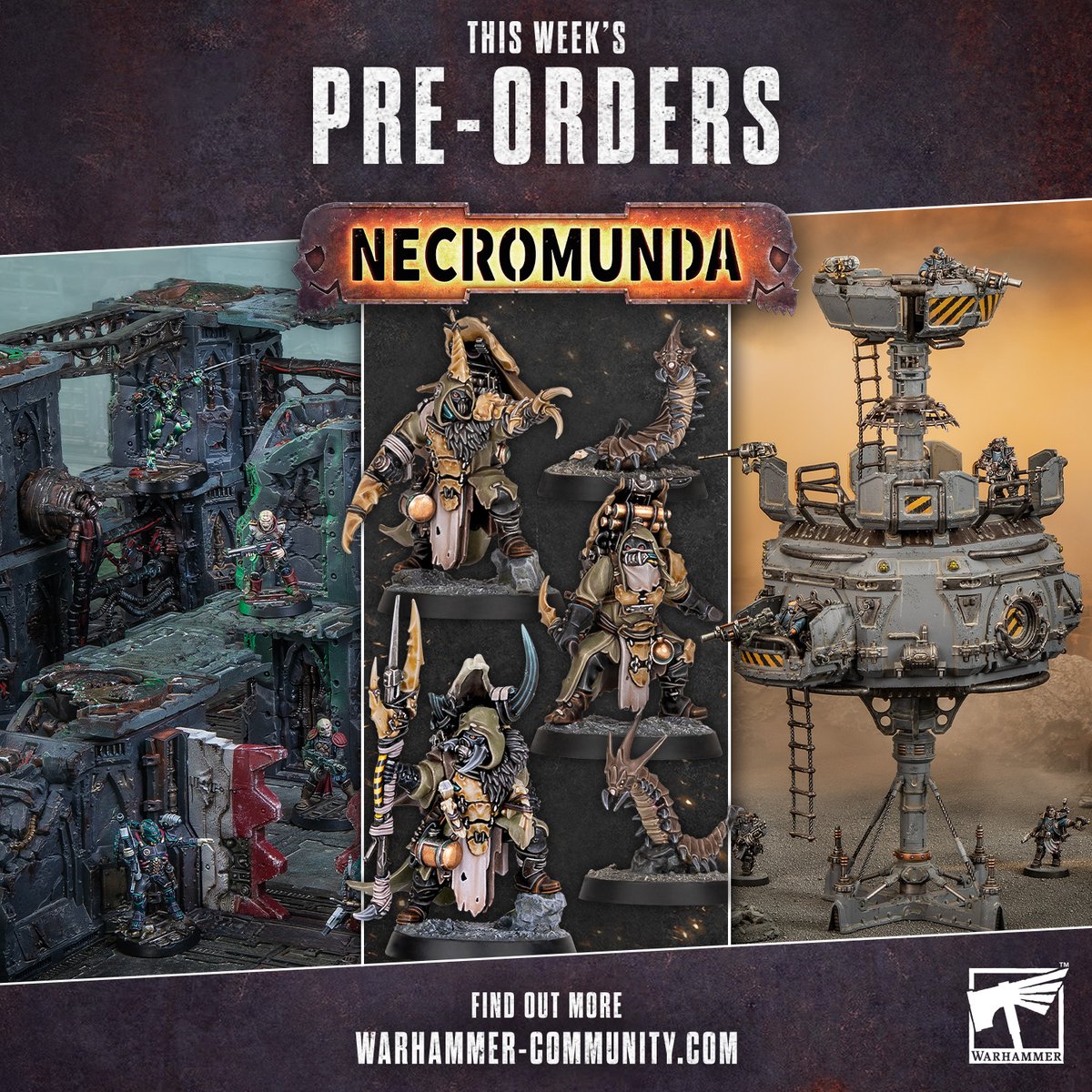 Superb Necromunda terrain sets arrive, along with fresh reinforcements for the Ash Wastes Nomads. 

Pre-order here: ow.ly/Pnpv50Vizku

#WarhammerCommunity