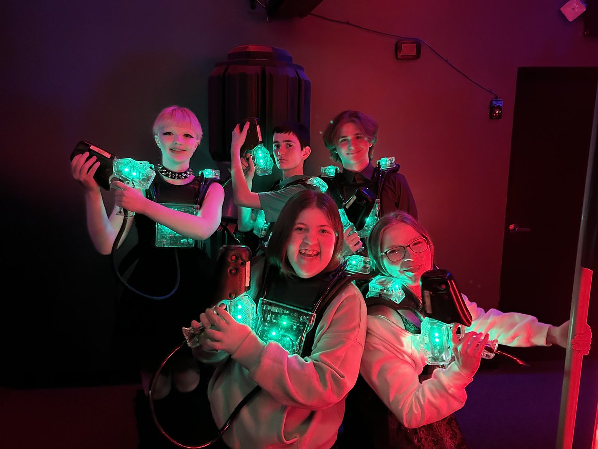 Norwalk_Speech's tweet photo. Laser Tag at Perfect Games in Ames!

Red Team (Island of Misfit Toys) beats Green Team (Team Wicked)

Zane, Mr. Clay, Andy, &amp; Boston your top scorers #SpeechFun #pewpew https://t.co/vnAR2j7qqF