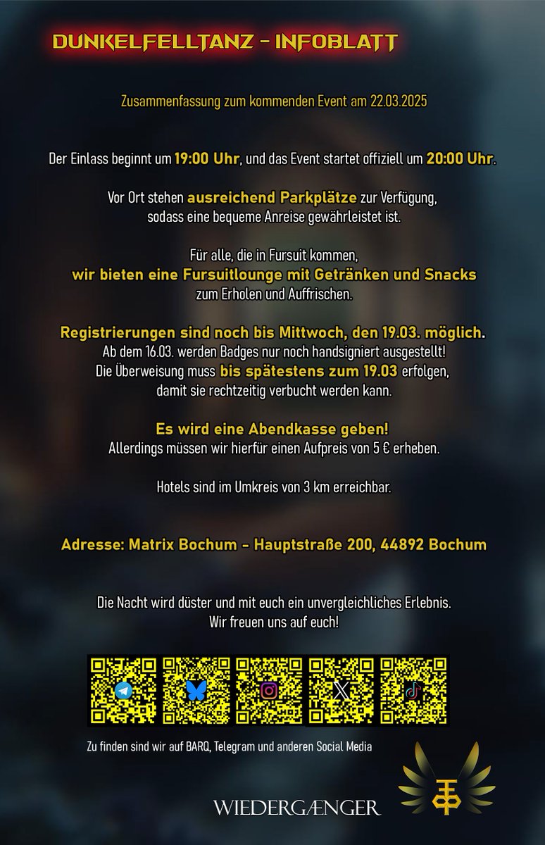 ... in einer Woche

#dunkelfelltanz #dft #furry #furryfandom #dance #furdance #music #industrial #ebm #darkelectro #darkmusic