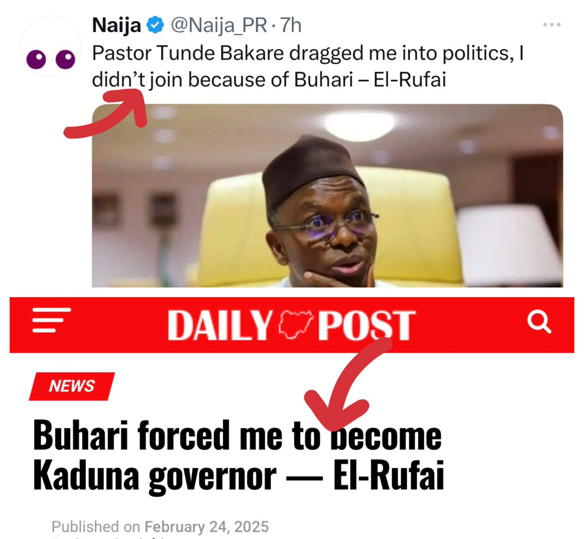renoomokri's tweet photo. Nasir @elrufai, which version is the truth, because they can't both be simultaneously true?

#TableShaker https://t.co/tHpMb2jfG1
