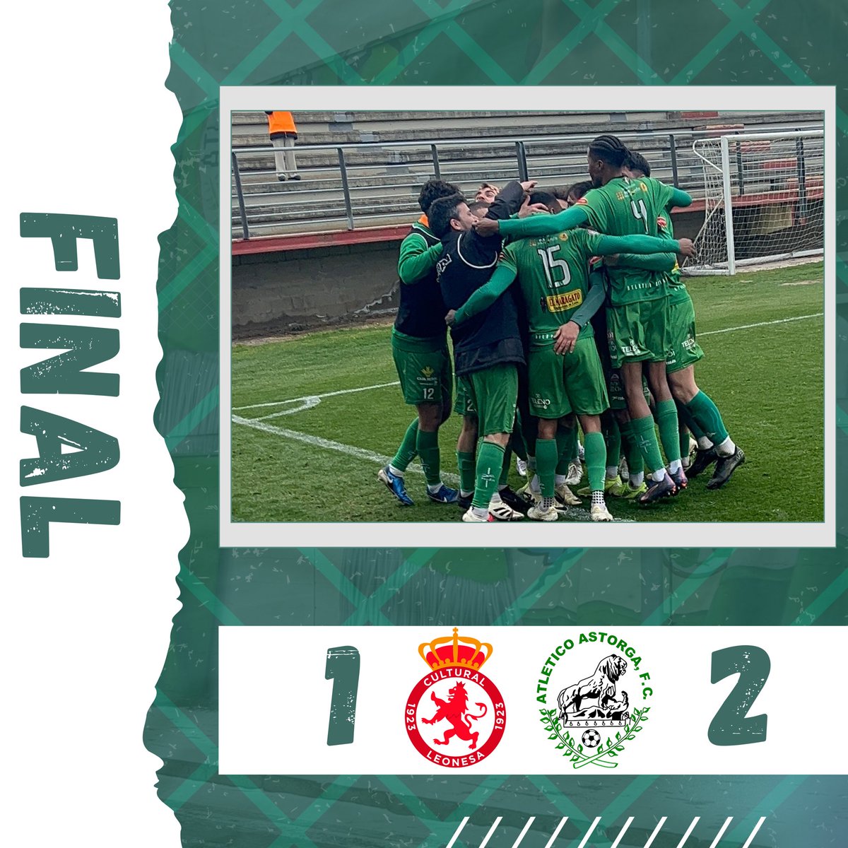 🏁 FINAL FINAL| Nos llevamos el derbi de las catedrales 💚

1️⃣ JUPITER LEONES <a href="/CultuAcademia/">Cultu Academia</a> 

2️⃣ ATLETICO ASTORGA F.C.

#JupiterLeonesAtlAstorga 
#CreciendoJuntos🤜🏻🤛🏻 
#VamosVerdes💚⚽️