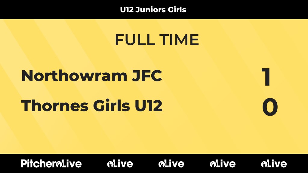 Well done Girls! Through to the final of the U12 Plate competition🏆

 FULL TIME: Northowram JFC 1 - 0 Thornes Girls U12
#NORTHO #Pitchero
njfc.co.uk/teams/283811/m…