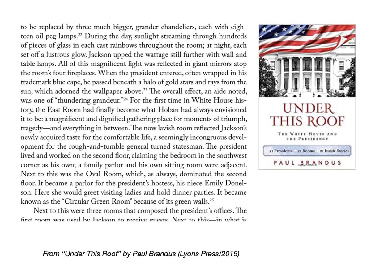 Jackson, the first populist president, the first president who was not an eastern elite, was a real showman. Even the way he entered a room was dramatic. Here: an excerpt from my 2015 book "Under This Roof:"