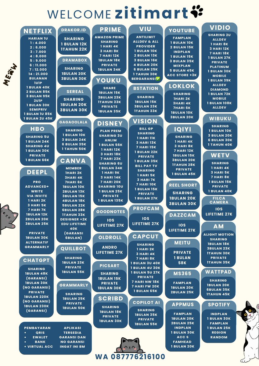 ziticat🐈‍⬛ jual netflix capcut chatgpt (@ziticat) on Twitter photo 