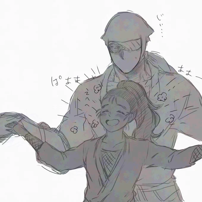 知合いと雑諸下描き交換しましたちゅ 