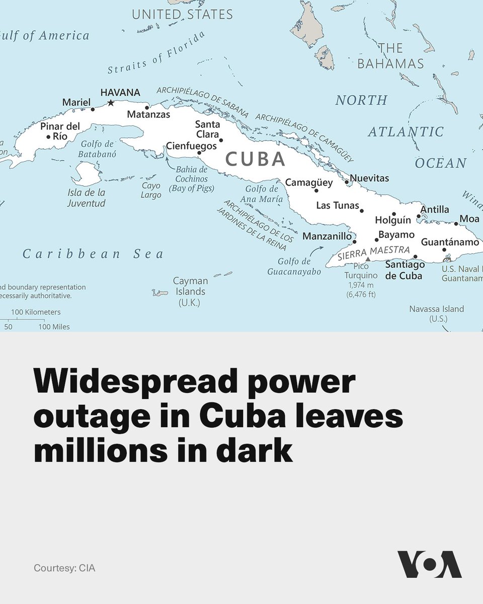 Widespread power outage in Cuba leaves millions in dark
voanews.com/a/widespread-p…