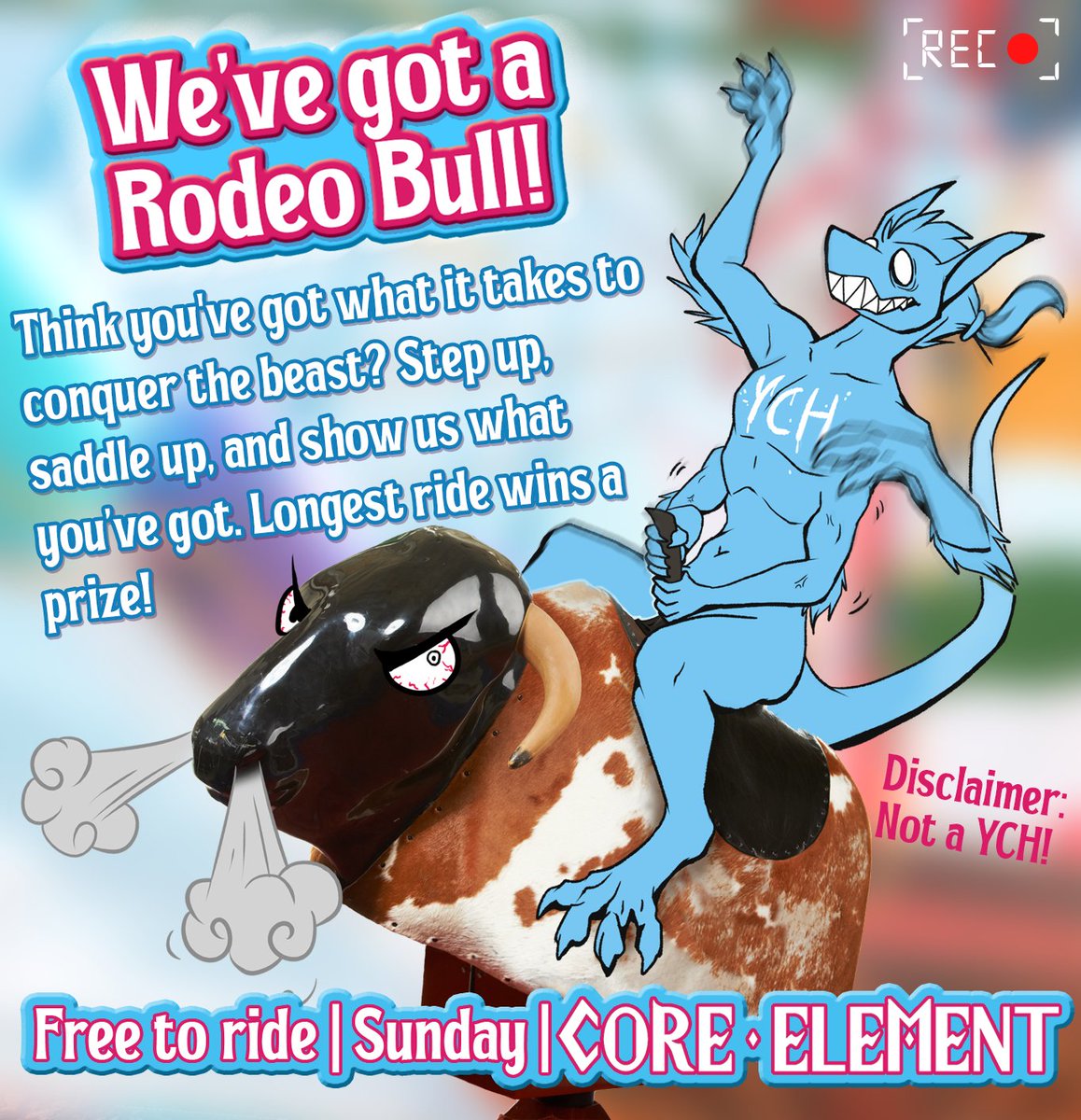 Saddle up partner! 🤠
We've got a Rodeo Bull coming to Core Element! 🐂

#Furry #Fantasy #Cosplay #Fursuit #CoreElement #FurryFestival