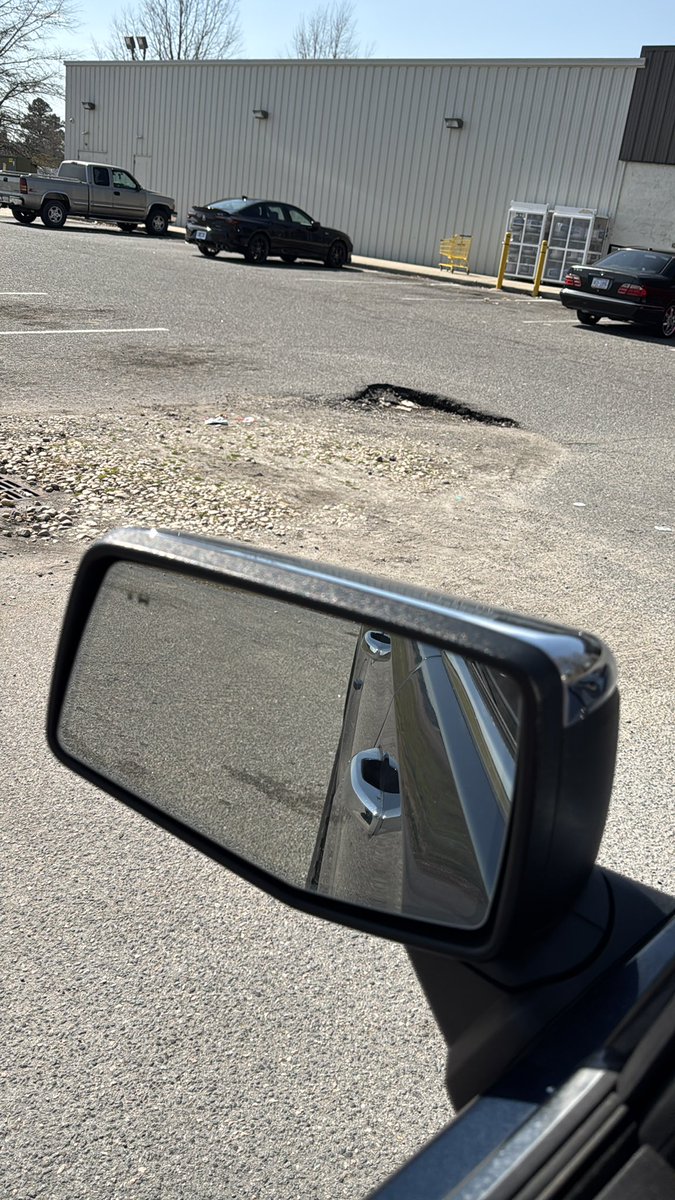 jefflclark's tweet photo. @DollarGeneral can you pay for my alignment after running in this ditch at your Elizabeth City NC store? https://t.co/5c2ZKAQXf3