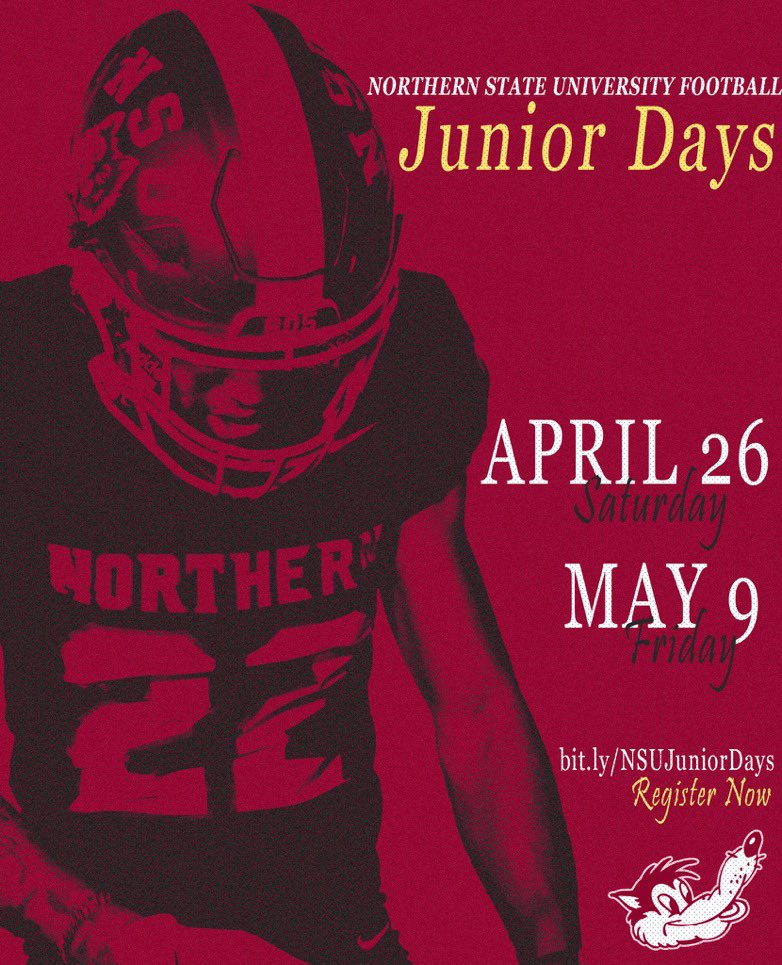 Alexander Medina (@_alexmedina11) on Twitter photo Thanks <a href="/JakeIery/">Jake Iery</a> for the Junior Day Invite! <a href="/NSUWolves_FB/">Northern State Football🐺 🏈</a>
<a href="/PrepRedzoneMN/">Prep Redzone Minnesota</a> <a href="/LitchFootball/">Litchfield Football</a> Thanks <a href="/JakeIery/">Jake Iery</a> for the Junior Day Invite! <a href="/NSUWolves_FB/">Northern State Football🐺 🏈</a>
<a href="/PrepRedzoneMN/">Prep Redzone Minnesota</a> <a href="/LitchFootball/">Litchfield Football</a>