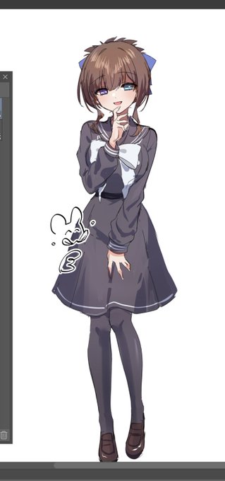 茉莉ちゃん立ち絵書き直し中…✍️ 