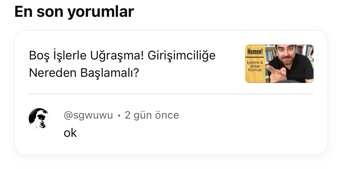 İlgili videoya gelen yorum, bence konuyu anlamış 😂