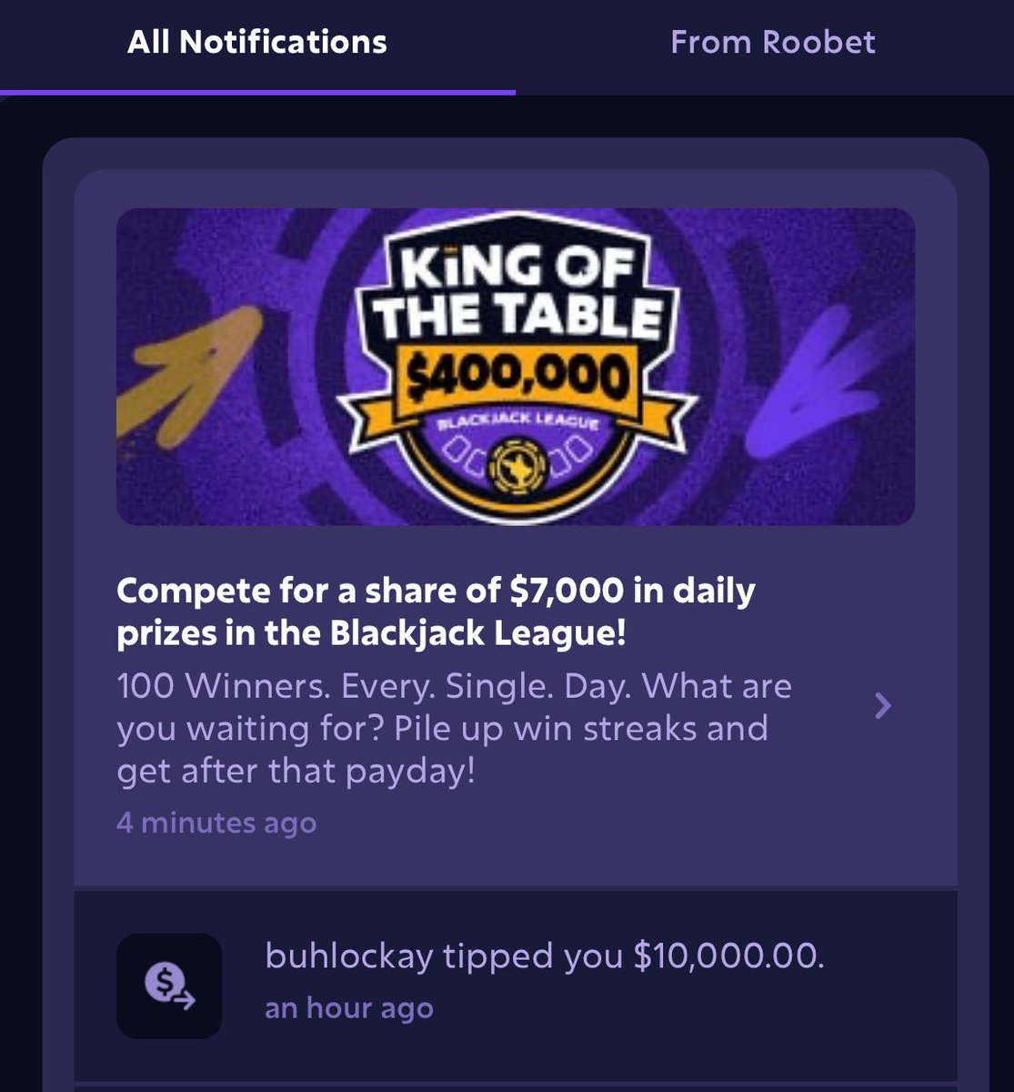 HUGE SHOUT OUT TO <a href="/buhlockay_/">buhlockay on Kick</a> I just won’t his 25k wager leaderboard. 10,000 dollars straight to my wallet. Where else are you getting paid like this for using someone’s code? I’ll tell you… NOWHERE AT ALL. Can I get a ROOOOOOOOOOOBET <a href="/Roobet/">Roobet</a>