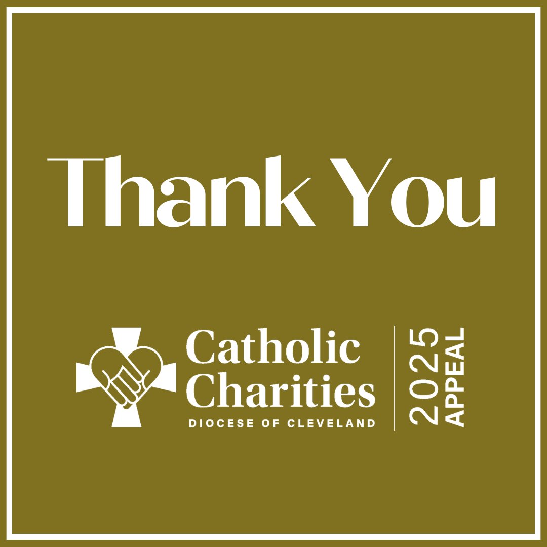 CatholicCommCLE's tweet image. Thank you for your support of the 2025 Appeal. You're helping nearly 400,000 of our neighbors throughout Northeast Ohio. Learn More: catholiccommunity.org/2025appeal ⁣⁣⁣⁣⁣
.⁣⁣⁣⁣⁣
.⁣⁣⁣⁣⁣
.⁣⁣⁣⁣⁣
#2025Appeal #MakemeaChannelofyourPeace #ThankYou
