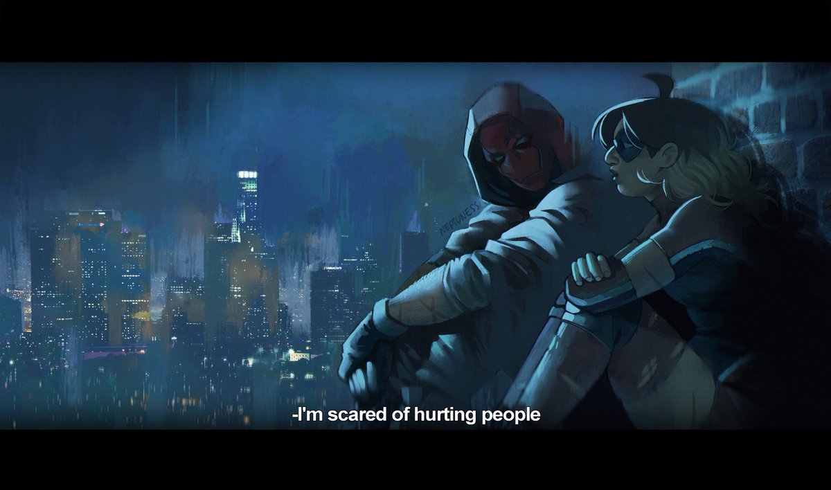 _neptuness_07's tweet image. Trauma dump after patrol 😪
#jasontodd #Redhood #oc #vigilante