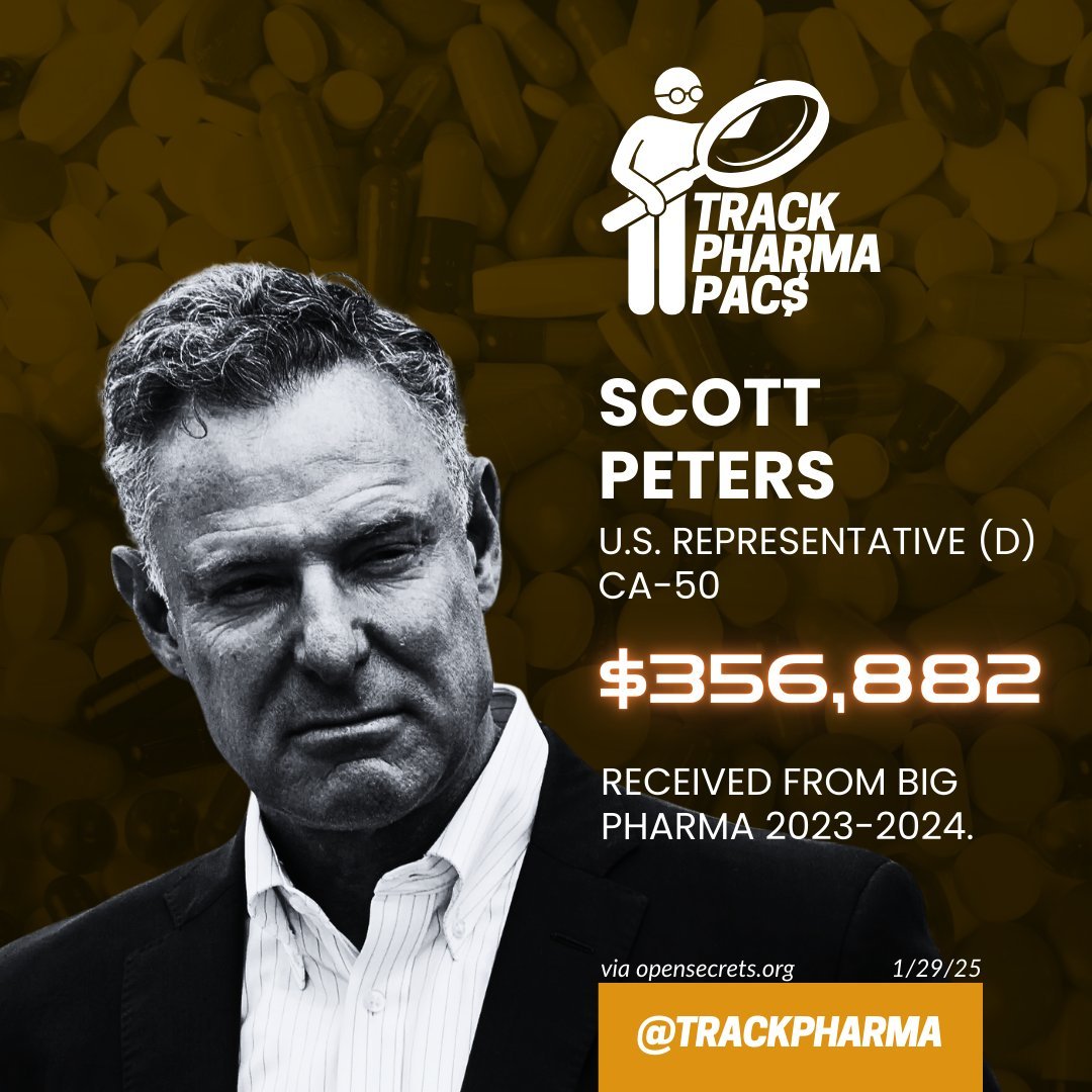 PHARMA PAC Tracker (@trackpharma) on Twitter photo <a href="/RepScottPeters/">Rep. Scott Peters</a> You are part of the problem, putting your corporate donors before the well-being of Americans.
x.com/RepScottPeters… <a href="/RepScottPeters/">Rep. Scott Peters</a> You are part of the problem, putting your corporate donors before the well-being of Americans.
x.com/RepScottPeters…