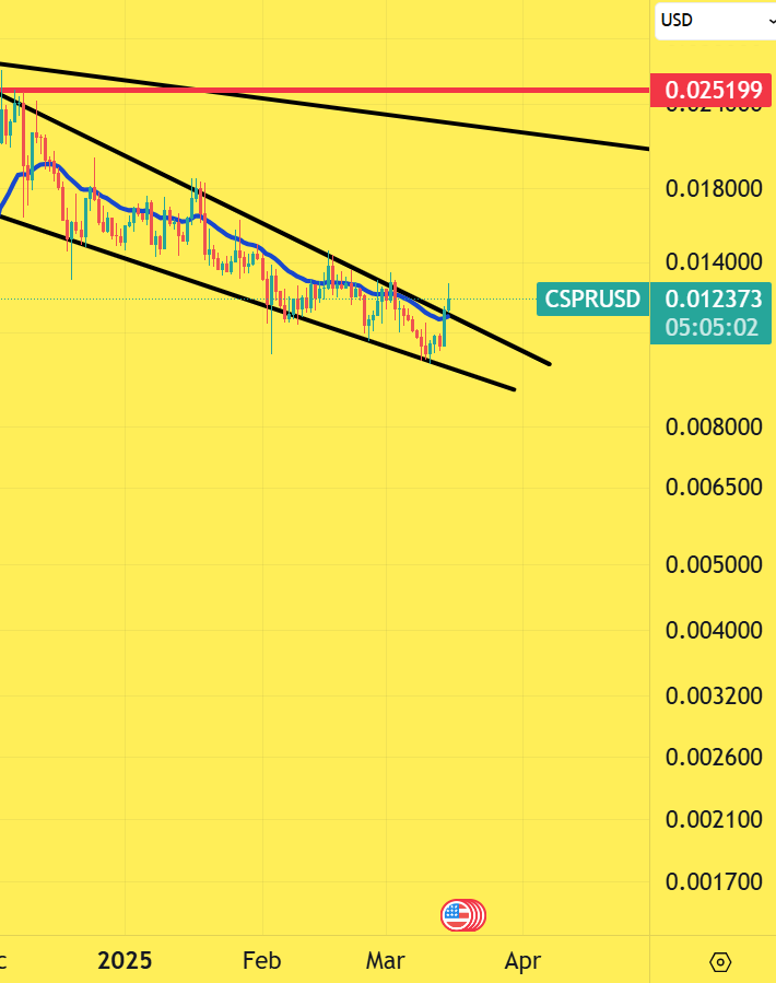 CryptoinfosTA's tweet photo. BULLISH 🟩 #CSPR #CSPRUSDT $CSPR 

1D

FINALLY ! https://t.co/grXL0Okt6i