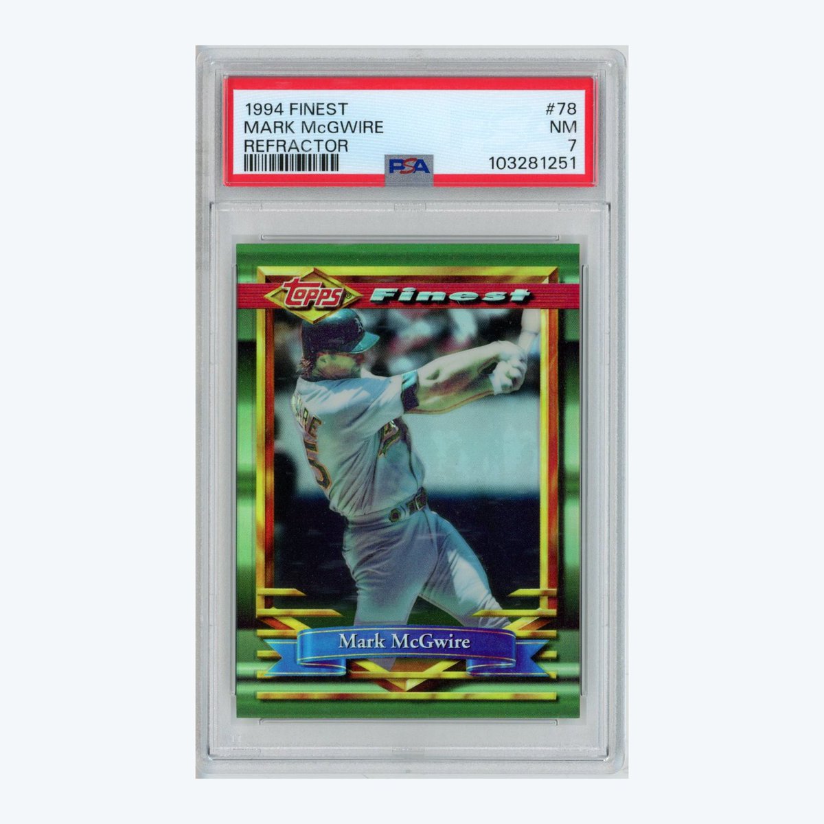 90sinserts's tweet image. My “throw in” card for my last @psacard sub. Glad I finally slabbed this. Early refractors hit different. #toppsfinest #bigmac #refractor