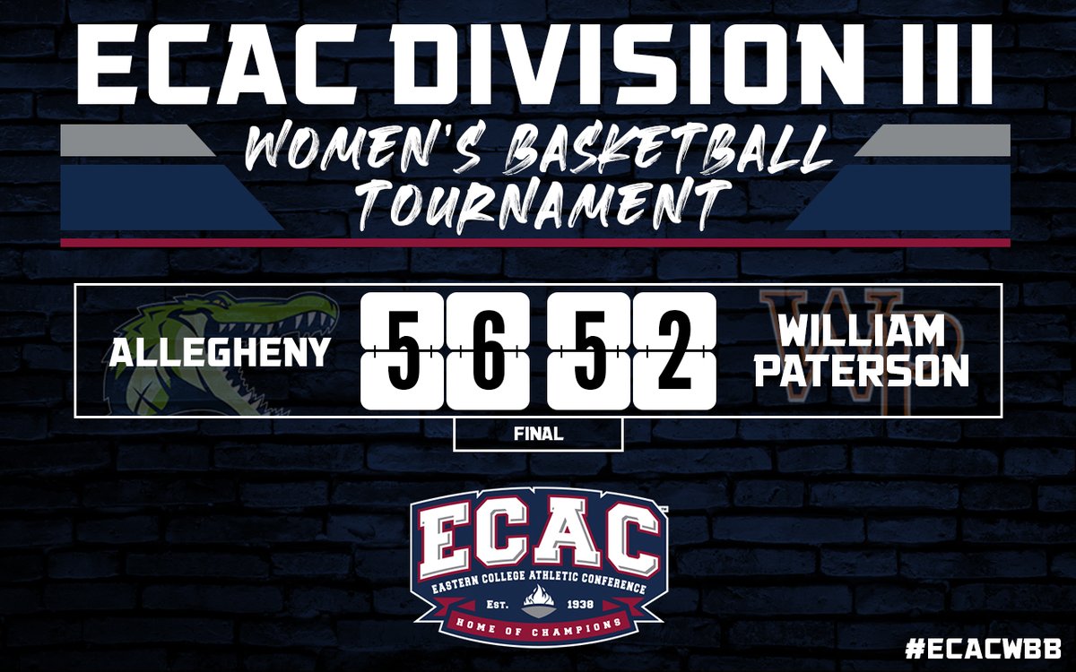 ECAC Sports (@ecacsports) on Twitter photo #ECACWBB: Bella Antonacci hit a step-back jumper with 3 minutes to go to put <a href="/ACGatorSports/">Allegheny Gators</a> on top for good as the Gators, who once trailed 47-39 in the 4th quarter, took down <a href="/WPUPioneers/">William Paterson University Athletics</a>, 56-52, to win the 2025 ECAC Women's Basketball Championship! #ECACWBB: Bella Antonacci hit a step-back jumper with 3 minutes to go to put <a href="/ACGatorSports/">Allegheny Gators</a> on top for good as the Gators, who once trailed 47-39 in the 4th quarter, took down <a href="/WPUPioneers/">William Paterson University Athletics</a>, 56-52, to win the 2025 ECAC Women's Basketball Championship!