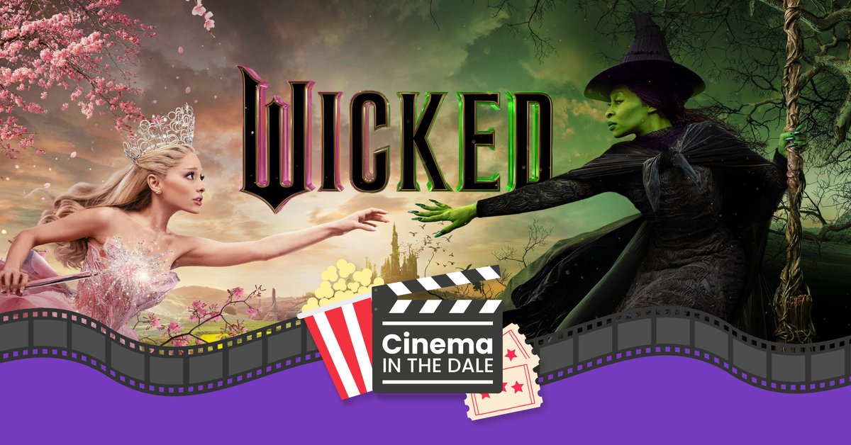 Our film this month is WICKED 💚 starring Cynthia Erivo, Ariana Grande &amp; Jeff Goldblum.

Saturday 29th March. Tickets are just £6.00! 
Bar, soft drinks, and ice cream served.

Book now: ticketsource.co.uk/pbmemorialhall

#pateleybridge #nidderdale