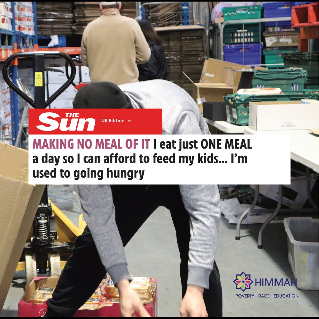 Facing the harsh realities of poverty, families across the UK are struggling to put food on the table. At Himmah, we’re taking action to support those in need. Together, we can make a difference. Link in bio