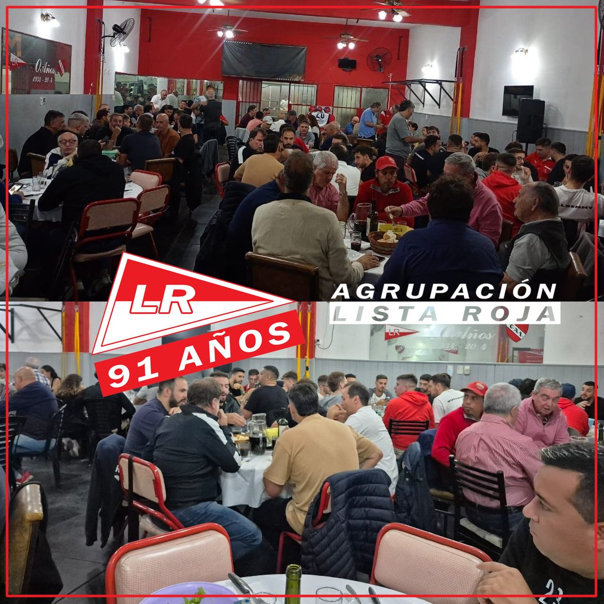 listarojacai's tweet image. 🚩 La Lista Roja celebró sus 91 años junto a sus integrantes, @MovReyDeCopas ,@MovimientoIE y el Movimiento Independiente Auténtico en su sede de la calle Italia 71.
Más de 100 Socios se hicieron presentes y se consolida la oposición para hacer resurgir a #Independiente 🇦🇹