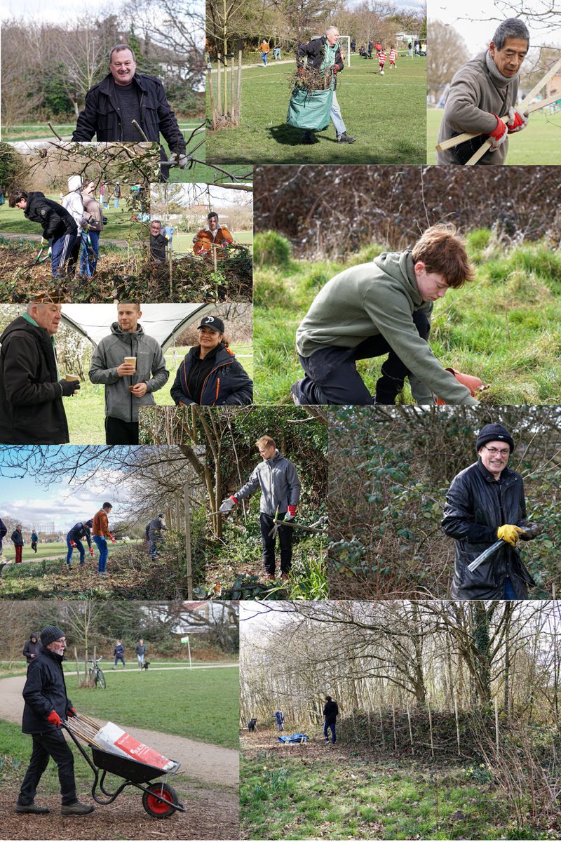 A big thank you to the local residents who supported the volunteer morning in Manor Park today.

28 Volunteers 
87 trees planted 
30 metres of undergrowth cleared 
1 dead hedge built

A special mention to Howard Gregory from Elms over Epsom who supplied most of the trees.