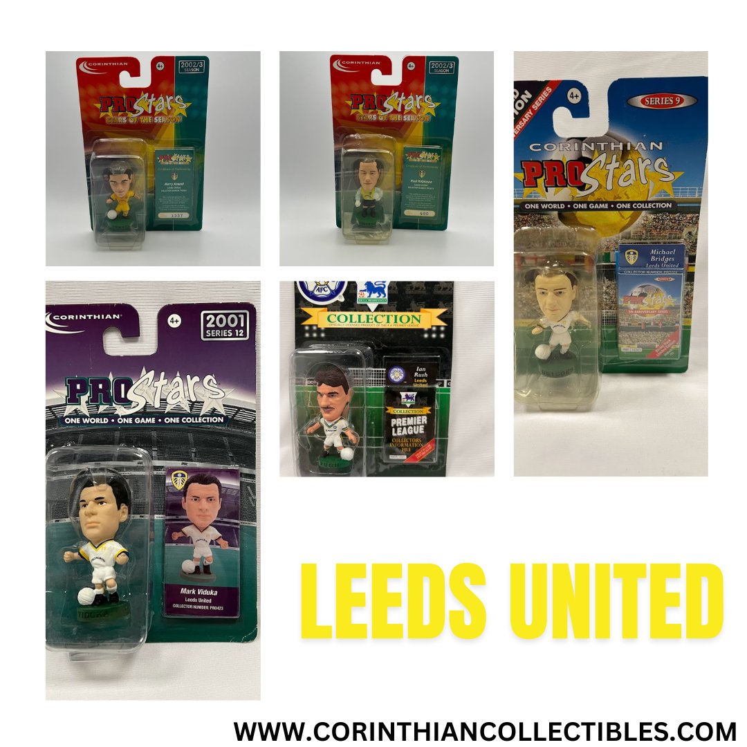 We have a range of Leeds United retro figures and memorabilia. 

See our range here - zurl.co/5PBk 

#CorinthianCommunity #LeedsUnited #Leeds #LUFC #Football #PremierLeague #Kewell #Bowyer #Yeboah