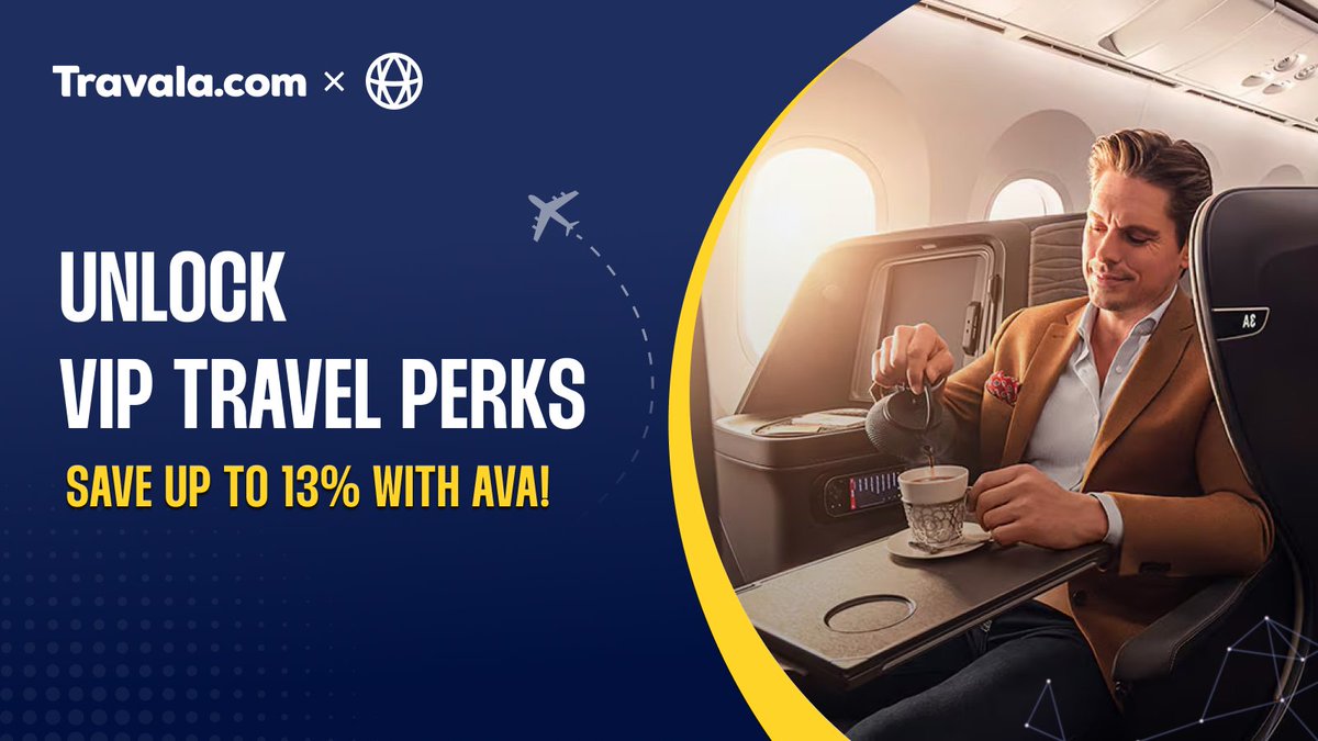 travalacom's tweet photo. Want VIP travel perks without breaking the bank?

The AVA Smart Program gives you exclusive discounts &amp; rewards just for holding AVA! 💎

🔹Save up to 13% on hotels &amp; flights
🔹Get exclusive rewards 🎁
🔹Pay with crypto, travel smarter ✈️ https://t.co/0HxFuHuPjC
