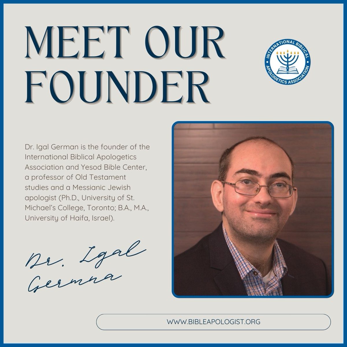 BibleApologist_'s tweet image. Meet our founder, Dr. Igal German!
.
.
.
.
Subscribe | Follow | Share
.
.
For more information, or to donate, visit bibleapologist.org
.
#ibaa #internationalbiblicalapologeticsassociation #igalgerman #apologetics #messianicjew #christian