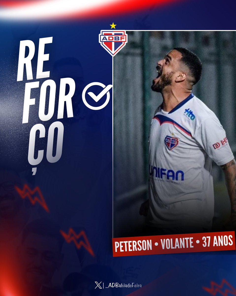 _ADBahiadeFeira's tweet photo. O volante Peterson, que se destacou no Tremendão em 2022 e 2023, é mais um que está de volta e vai reforçar a equipe nesta temporada. 🚨⚡ https://t.co/yplzpJBBMQ