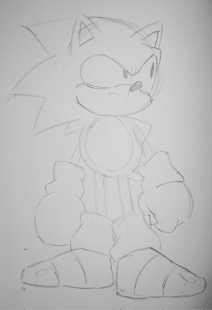 ScribblSam's tweet image. classic sonic sketch