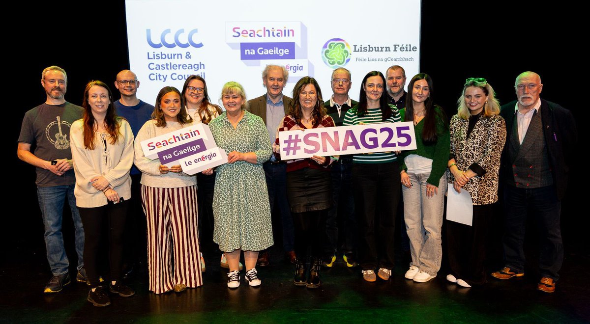 lisburnfeile's tweet photo. Students who enrolled in our Irish Language classes were also presented with their Fáinne Airgid (Silver Fáinne) after recently completing their Bunrang course 👏🏼
Thanks to all who came and participated! 5/5
#SnaG25 #lisburnféile2025 #féileliosnagcearrbhach #irishlanguageweek https://t.co/rNx88OpjVL