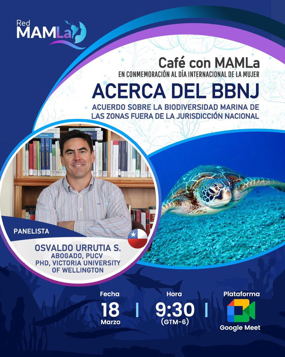 Importancia jurídica y técnica del Acuerdo sobre la Biodiversidad Marina en las zonas fuera de jurisdicción nacional (BBNJ).

Vínculo a la videollamada: meet.google.com/yuw-nefg-vvr

Todos invitados!
<a href="/IMOHQ/">International Maritime Organization</a>