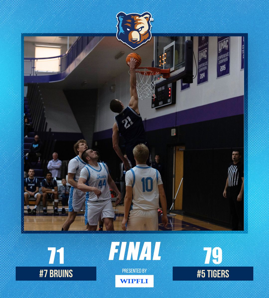 The Bruins fall to #5 Grace Christian University in their final game of the NCCAA National Tournament. 🐻🏀