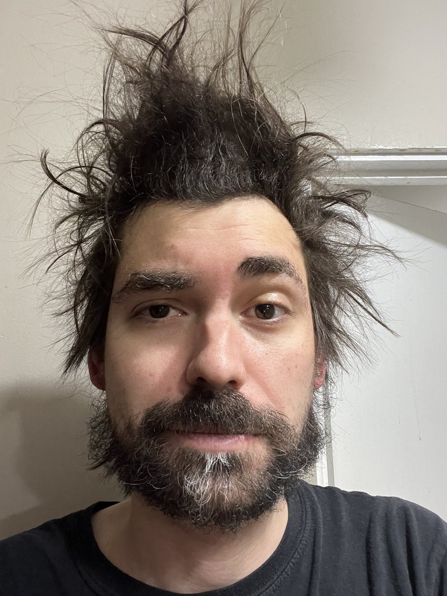 Woke up, saw myself in the mirror and went hmmmm it might be time for a shave and a cut.